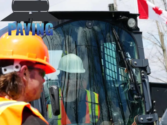Harwick Paving equipment operator on the job
