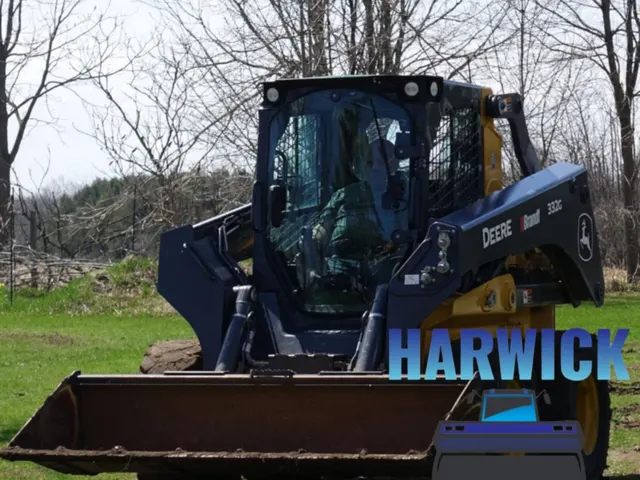 Asphalt paving equipment at work