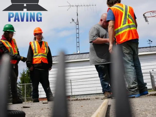 Harwick Paving crew on site